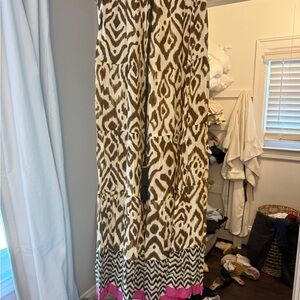 Brown and Pink Patterned Women's Zara Skirt